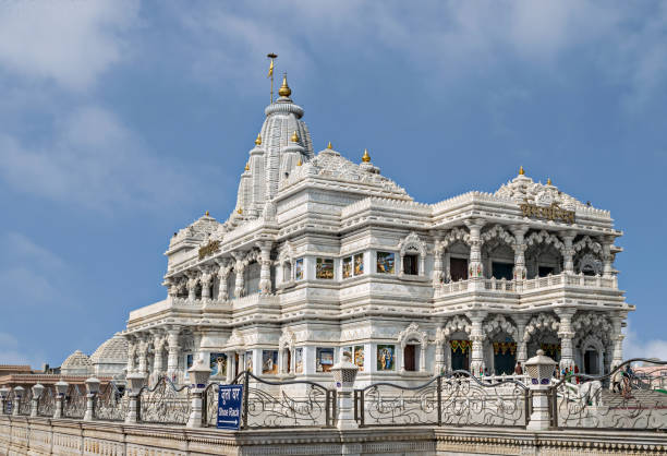 Prem Mandir meaning temple of divine love  is a Hindu temple in Vrindavan, Mathura, India. It is maintained by Jagadguru Kripalu Parishat, an international non-profit, educational, spiritual, charitable trust. The complex is on a 55-acre site on the outskirts of Vrindavan, and is dedicated to Lord Radha Krishna and Sita Ram, Radha Krishna on the first level and Sita Ram on the second level. The temple structure was established by the fifth Jagadguru, Kripalu Maharaj.Figures of Shri Krishna and his followers depicting important events surrounding the Lord`s existence cover the main temple.