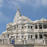 Prem Mandir meaning temple of divine love  is a Hindu temple in Vrindavan, Mathura, India. It is maintained by Jagadguru Kripalu Parishat, an international non-profit, educational, spiritual, charitable trust. The complex is on a 55-acre site on the outskirts of Vrindavan, and is dedicated to Lord Radha Krishna and Sita Ram, Radha Krishna on the first level and Sita Ram on the second level. The temple structure was established by the fifth Jagadguru, Kripalu Maharaj.Figures of Shri Krishna and his followers depicting important events surrounding the Lord`s existence cover the main temple.
