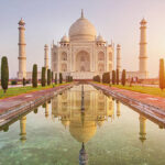 Early sun rising over the Taj Mahal, India