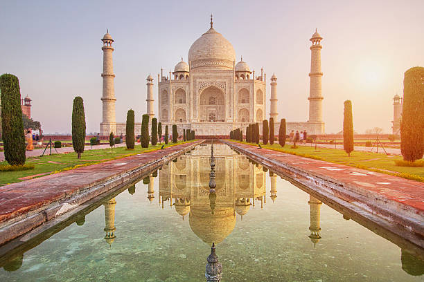 Early sun rising over the Taj Mahal, India