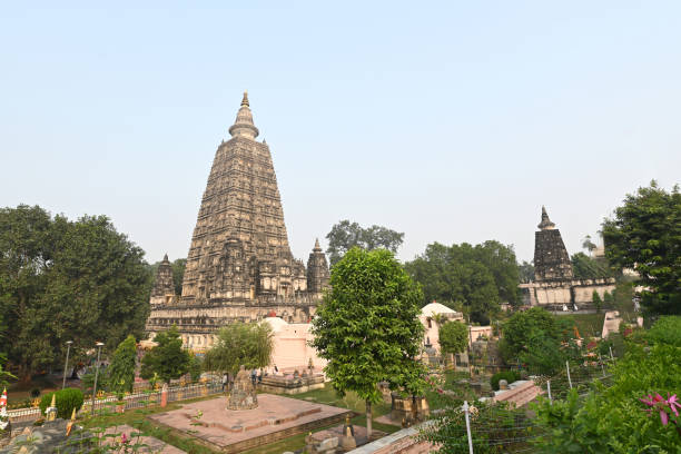 The famous Mahabodhi temple in Bodhgaya, India. It is the place, where Buddha became enlightened.
